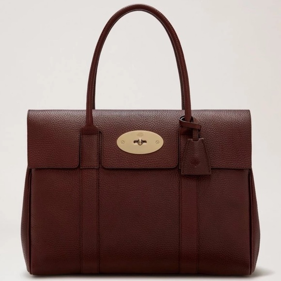 Mulberry 'Bayswater' in Oxblood Classic Grain Leather Tote  - MSRP $1450 BNWT - Picture 1 of 7